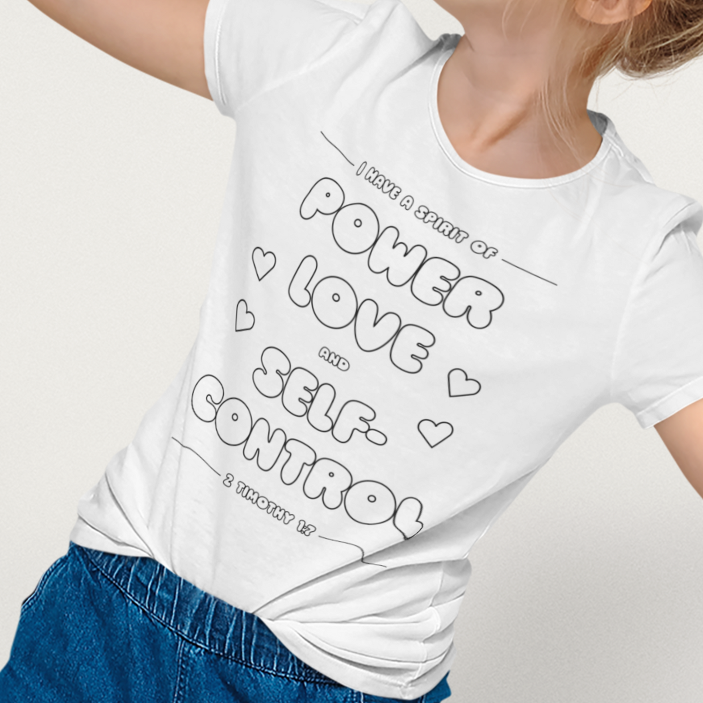 Kids Color-In Scripture Tee